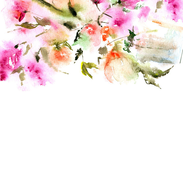 Floral decorative frame - Photo, Image