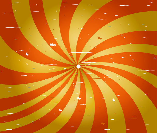 Red and yellow spiral stripes background - Vektor, Bild