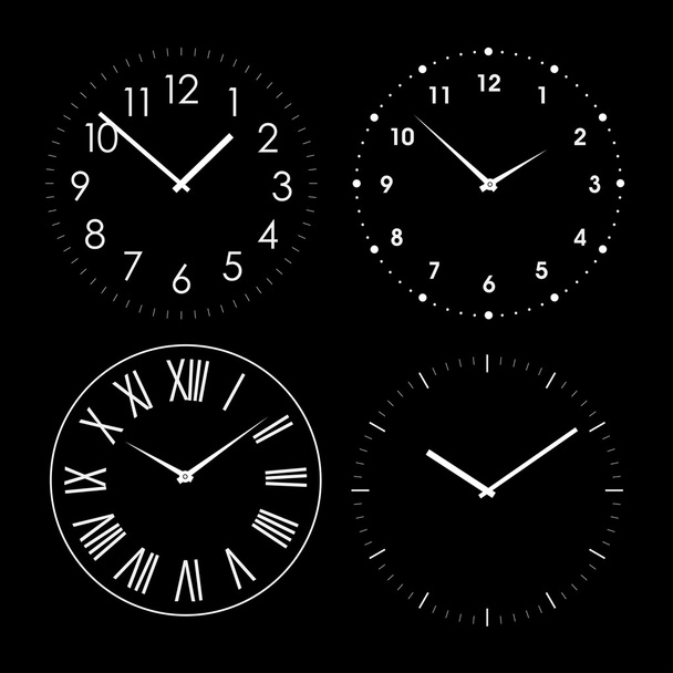 Uhrensatz, Zeitschaltuhren - Vektor, Bild