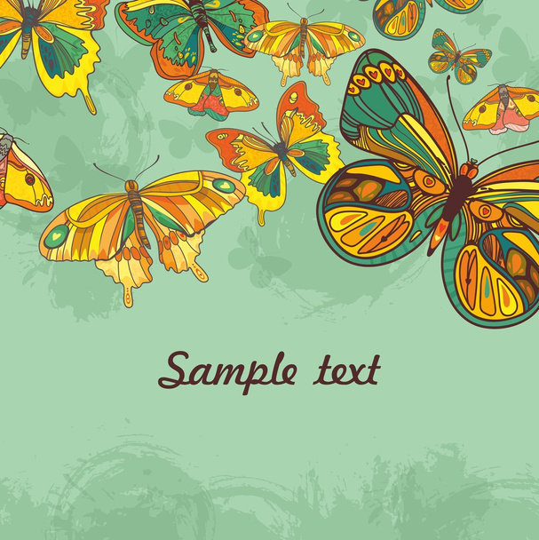 Colorful background with butterfly - ベクター画像