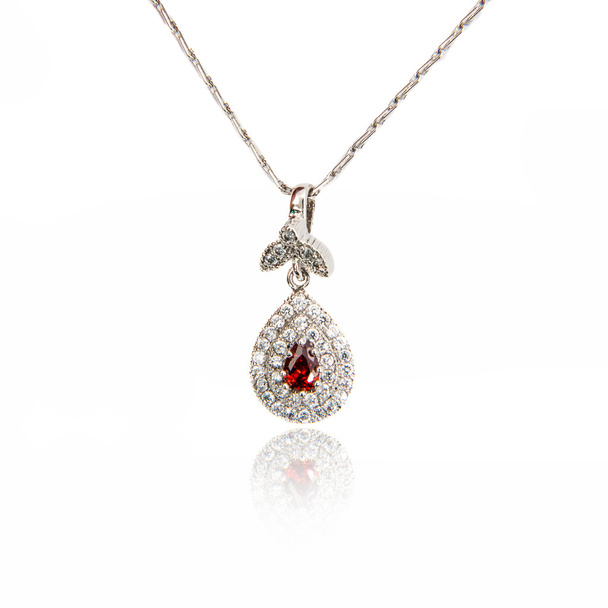 Diamond pendant isolated on white - Foto, immagini