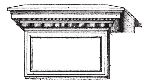 Table (architecture) vintage engraving - Вектор,изображение
