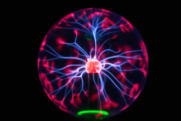 plasma rosso e blu in lampada a sfera
 - Foto, immagini