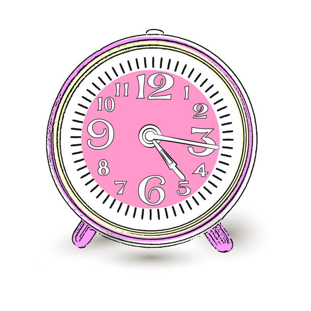 Alarm Clock Doodle  - Vector, imagen