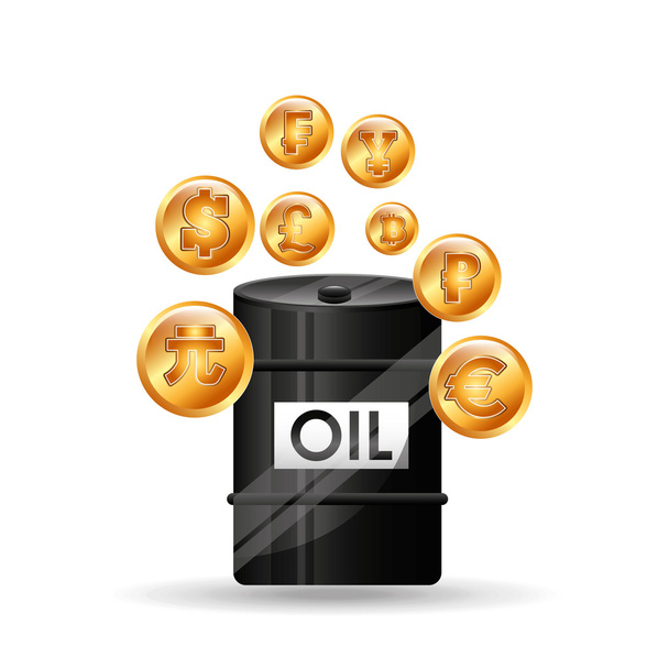 oil prices design - Vector, Image