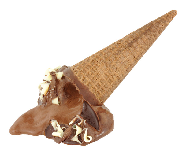 танення шоколадного морозива конус
 - Фото, зображення
