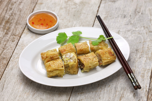 fried shrimp tofu skin rolls - Photo, Image