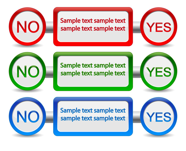 Yes and No buttons - Vector, Imagen