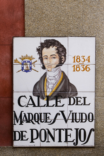 Σήμα του δρόμου Μαδρίτη - Φωτογραφία, εικόνα
