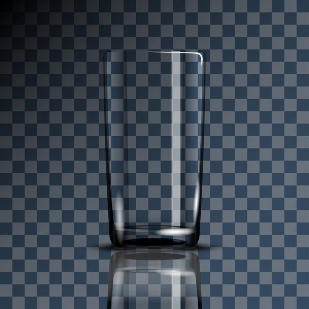 Empty Drinking Glass Cup on Transparent background. - Wektor, obraz