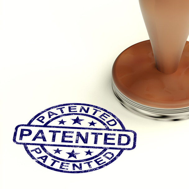Carimbo Patenteado Mostrando Patente Registrada ou Marcas Registradas
 - Foto, Imagem