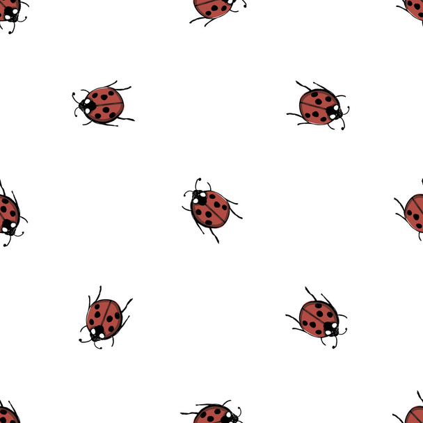 ladybugs seamless pattern  - Vektori, kuva
