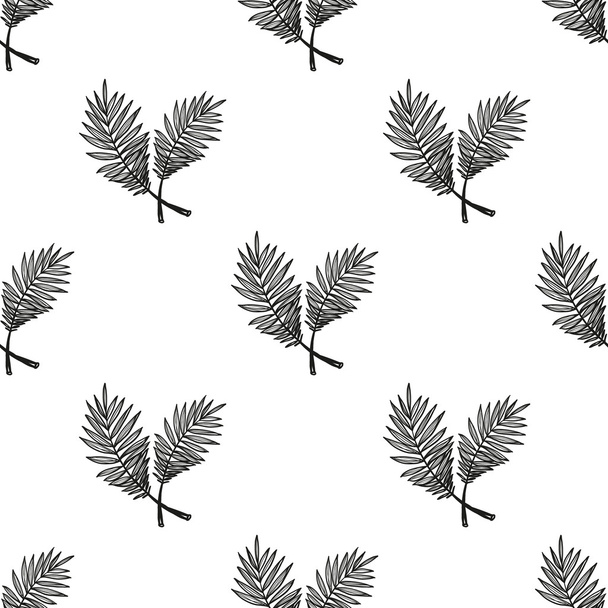 cartoon palm leaves pattern - Διάνυσμα, εικόνα