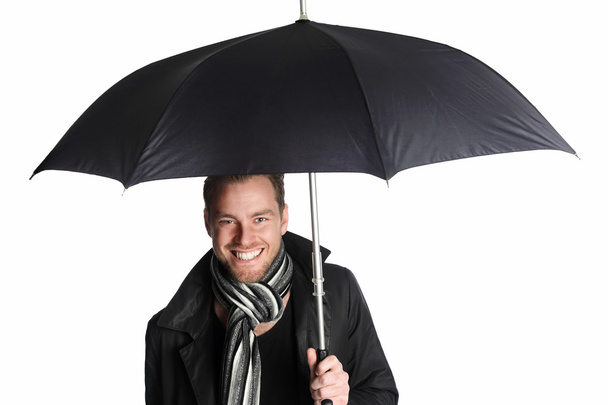 Man with umbrella - Foto, Bild