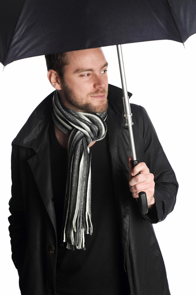 Man with umbrella - Foto, afbeelding