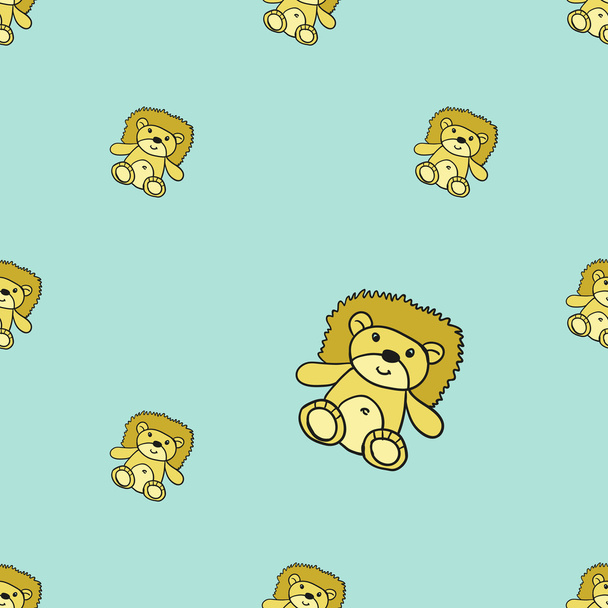 lions seamless pattern  - Vector, imagen