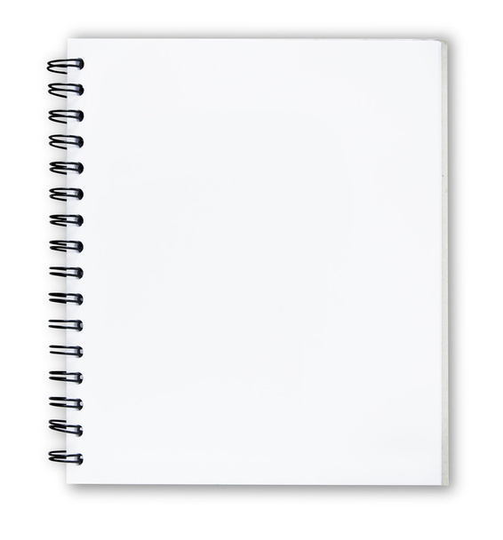Cuaderno en blanco aislar con ruta de recorte
 - Foto, imagen