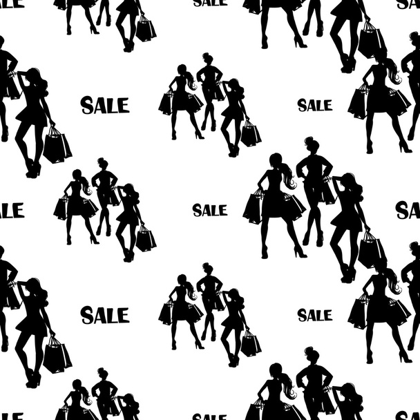 shopping sale background - Wektor, obraz