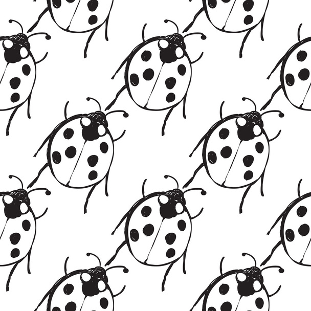 ladybugs seamless pattern  - ベクター画像
