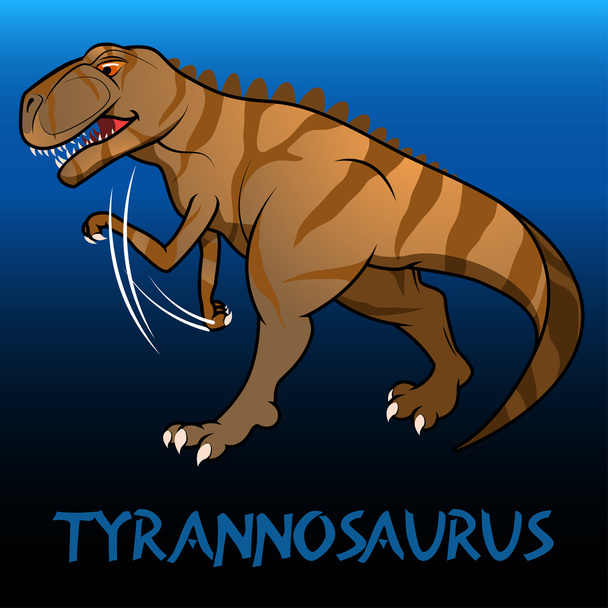 Tyrannosaurus söpö merkki dinosaurukset
 - Vektori, kuva