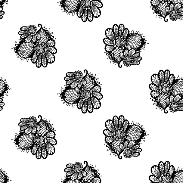 hand drawn floral pattern - Vector, Image