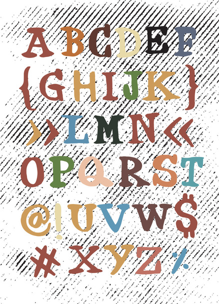 Letras del alfabeto dibujadas a mano
 - Vector, imagen