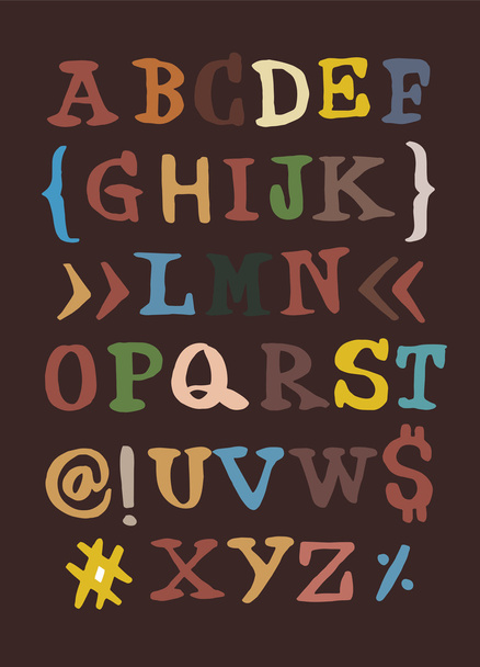 Letras del alfabeto dibujadas a mano
 - Vector, Imagen
