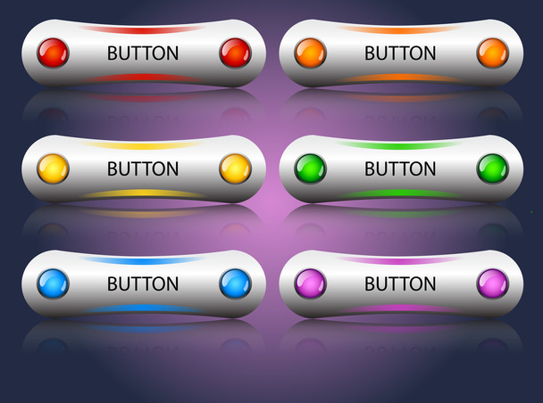Vector glossy buttons - Vector, Image