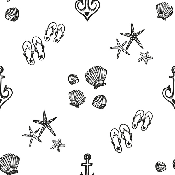 starfish seamless pattern  - Vector, afbeelding