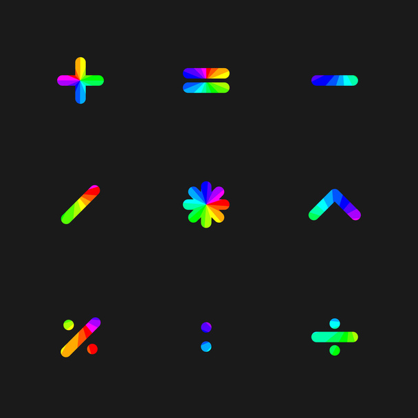 Arco iris símbolos, ilustración vectorial
. - Vector, Imagen