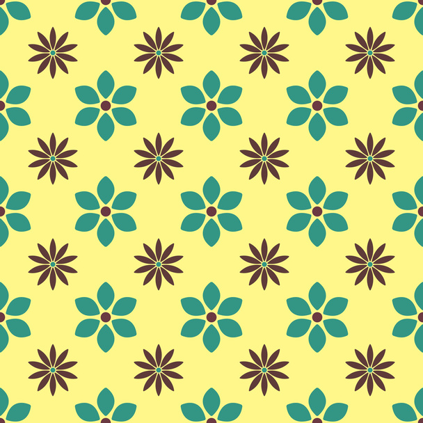 Floral seamless background, vector illustration. - Vector, Image