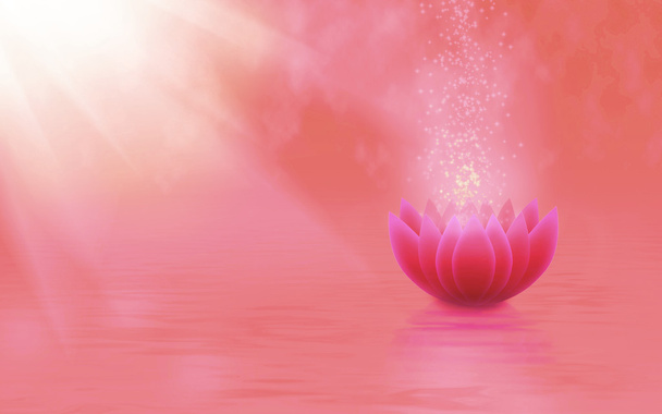 зображення стилізованої квітки лотоса у воді
 - Фото, зображення