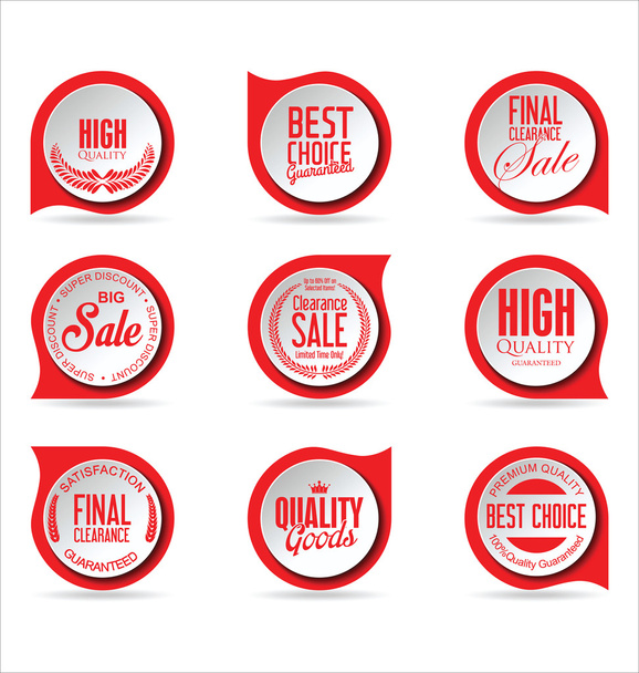 Modern sale stickers collection - Διάνυσμα, εικόνα