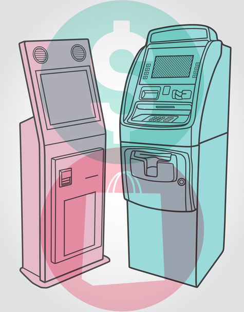 Payment terminal, atm - Vector, afbeelding
