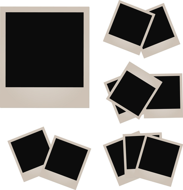Retro photo frame isolated on white background. Vector illustration - Vettoriali, immagini