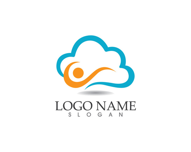 Felhő upload file logó - Vektor, kép