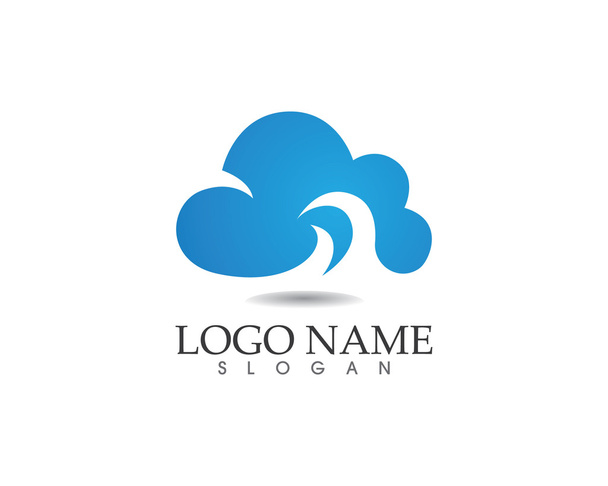 Wolke hochladen Datei logo - Vektor, Bild