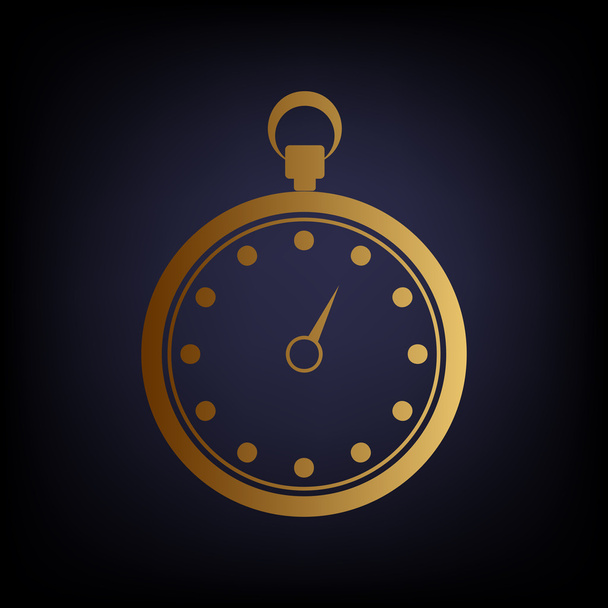 Panneau chronomètre. icône de style doré
 - Vecteur, image