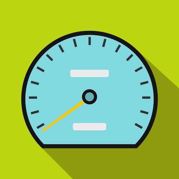 Speedometer icon in flat style - ベクター画像
