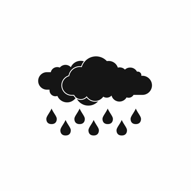 Cloud with rain drop icon, simple style - Vector, Image