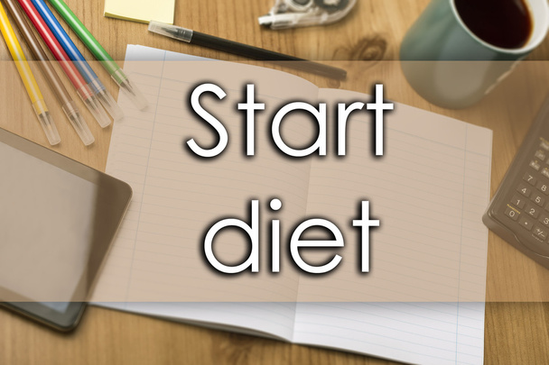 Start-Diät - Geschäftskonzept mit Text - Foto, Bild