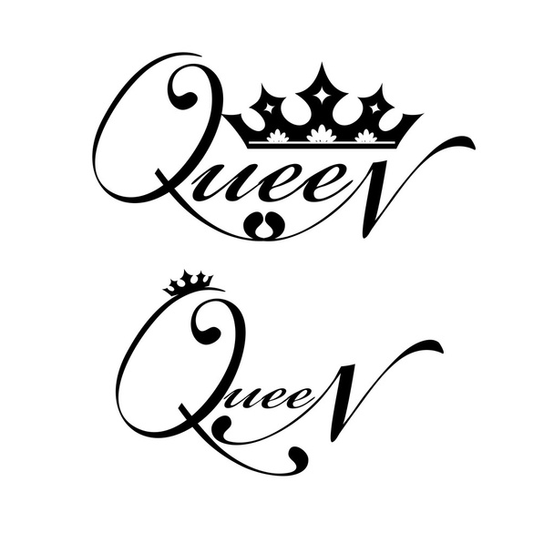 Logo with royal crown and lettering - Vector, Image