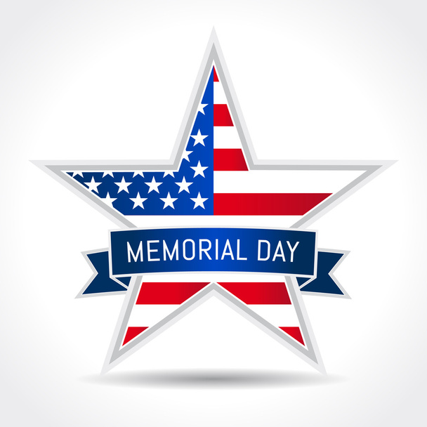 Ruban étoile Memorial day USA
 - Vecteur, image