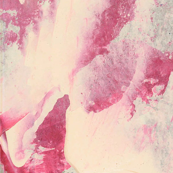 Vector abstracte achtergrond textuur borstel beroerte hand geschilderd met acrylverf, licht blauw en roze op wit - Vector, afbeelding