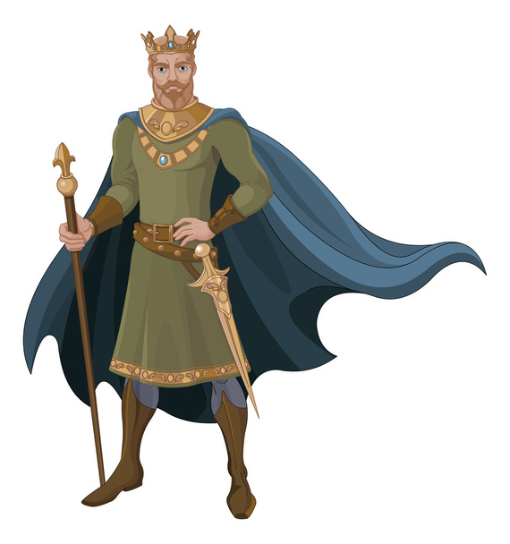 Majestic king in ammunition - Vetor, Imagem