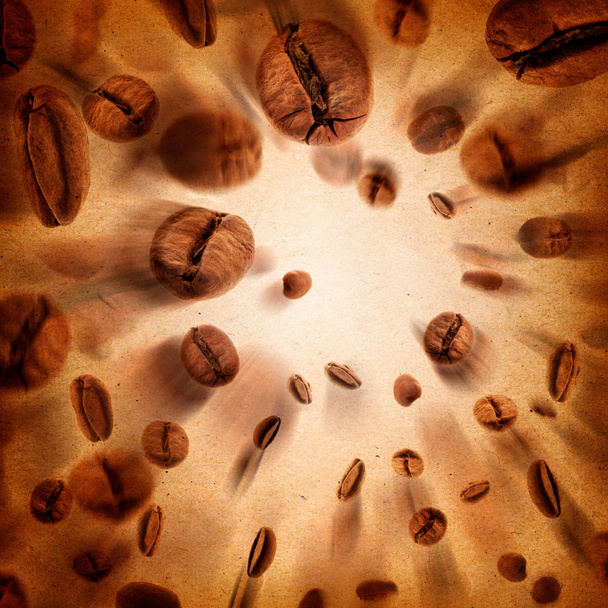 Flying coffee beans - Photo, Image