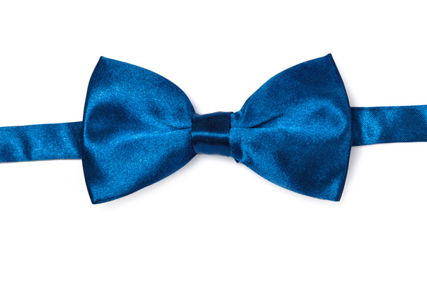 Blue bow-tie isolated - Foto, Imagen