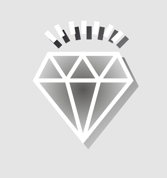 um ícone de diamante com sombra
 - Foto, Imagem