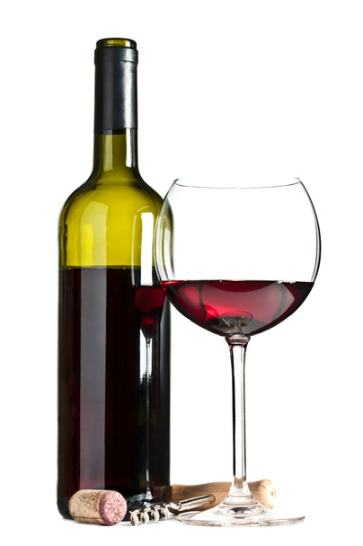 verre et bouteille de vin - Photo, image