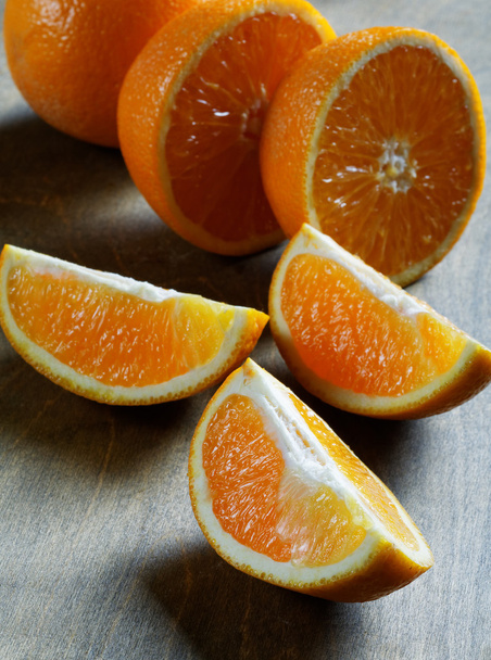 Orange slice close-up on the table - Fotó, kép